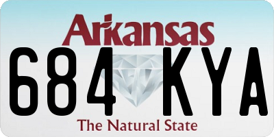 AR license plate 684KYA