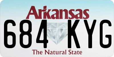 AR license plate 684KYG