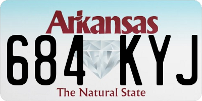 AR license plate 684KYJ
