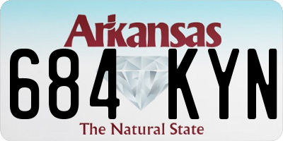 AR license plate 684KYN