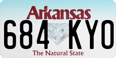AR license plate 684KYO