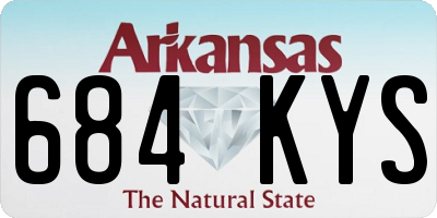 AR license plate 684KYS