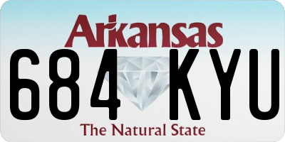 AR license plate 684KYU