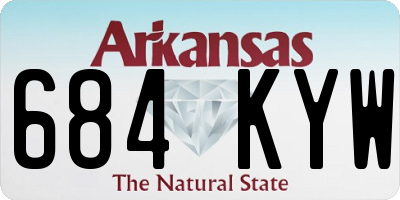 AR license plate 684KYW