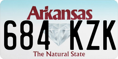 AR license plate 684KZK