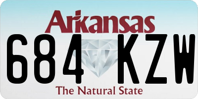 AR license plate 684KZW