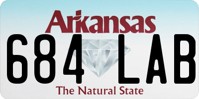 AR license plate 684LAB