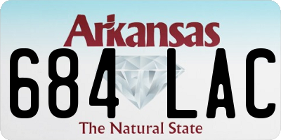 AR license plate 684LAC