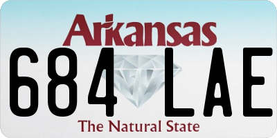 AR license plate 684LAE
