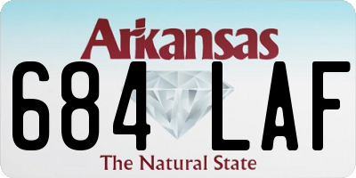 AR license plate 684LAF