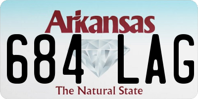 AR license plate 684LAG