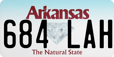 AR license plate 684LAH