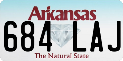 AR license plate 684LAJ