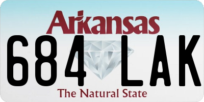 AR license plate 684LAK