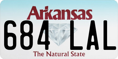 AR license plate 684LAL