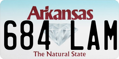 AR license plate 684LAM
