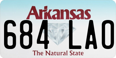 AR license plate 684LAO