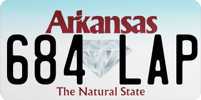 AR license plate 684LAP