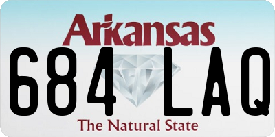 AR license plate 684LAQ