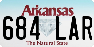 AR license plate 684LAR