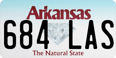 AR license plate 684LAS