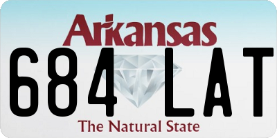 AR license plate 684LAT