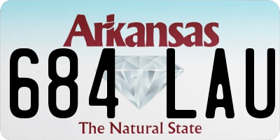 AR license plate 684LAU