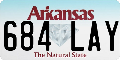 AR license plate 684LAY