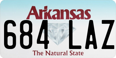 AR license plate 684LAZ