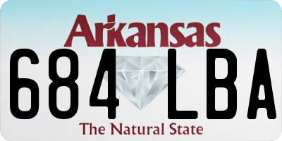 AR license plate 684LBA