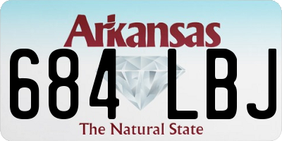 AR license plate 684LBJ