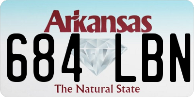 AR license plate 684LBN