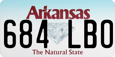 AR license plate 684LBO