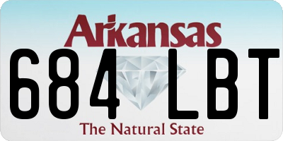 AR license plate 684LBT