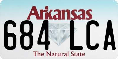 AR license plate 684LCA