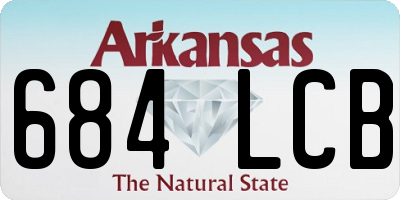 AR license plate 684LCB