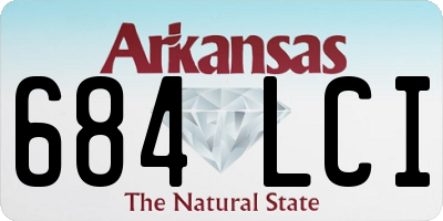 AR license plate 684LCI
