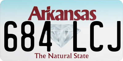 AR license plate 684LCJ