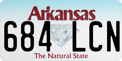 AR license plate 684LCN