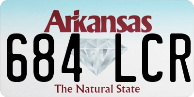 AR license plate 684LCR