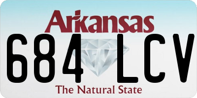 AR license plate 684LCV