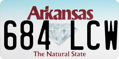 AR license plate 684LCW