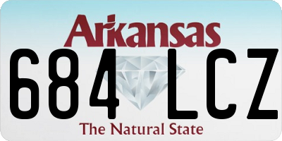AR license plate 684LCZ