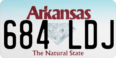 AR license plate 684LDJ