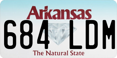 AR license plate 684LDM