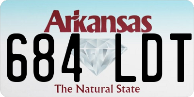 AR license plate 684LDT