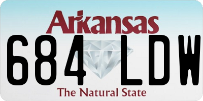 AR license plate 684LDW