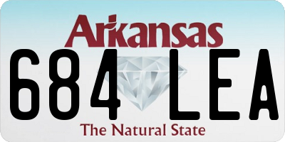 AR license plate 684LEA