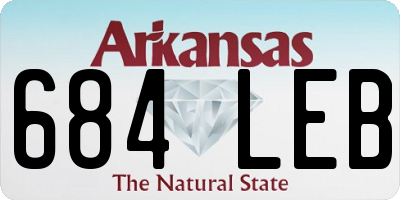 AR license plate 684LEB