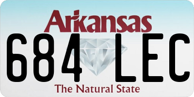 AR license plate 684LEC